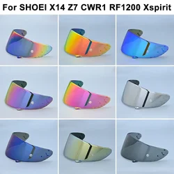 오토바이 헬멧 렌즈 자외선 차단 PC 바이저 렌즈 모델 케이스, SHOEI X14 X-14 Z7 Z-7 X-Spirit 3 풀 페이스 헬멧 바이저 미러 렌즈용