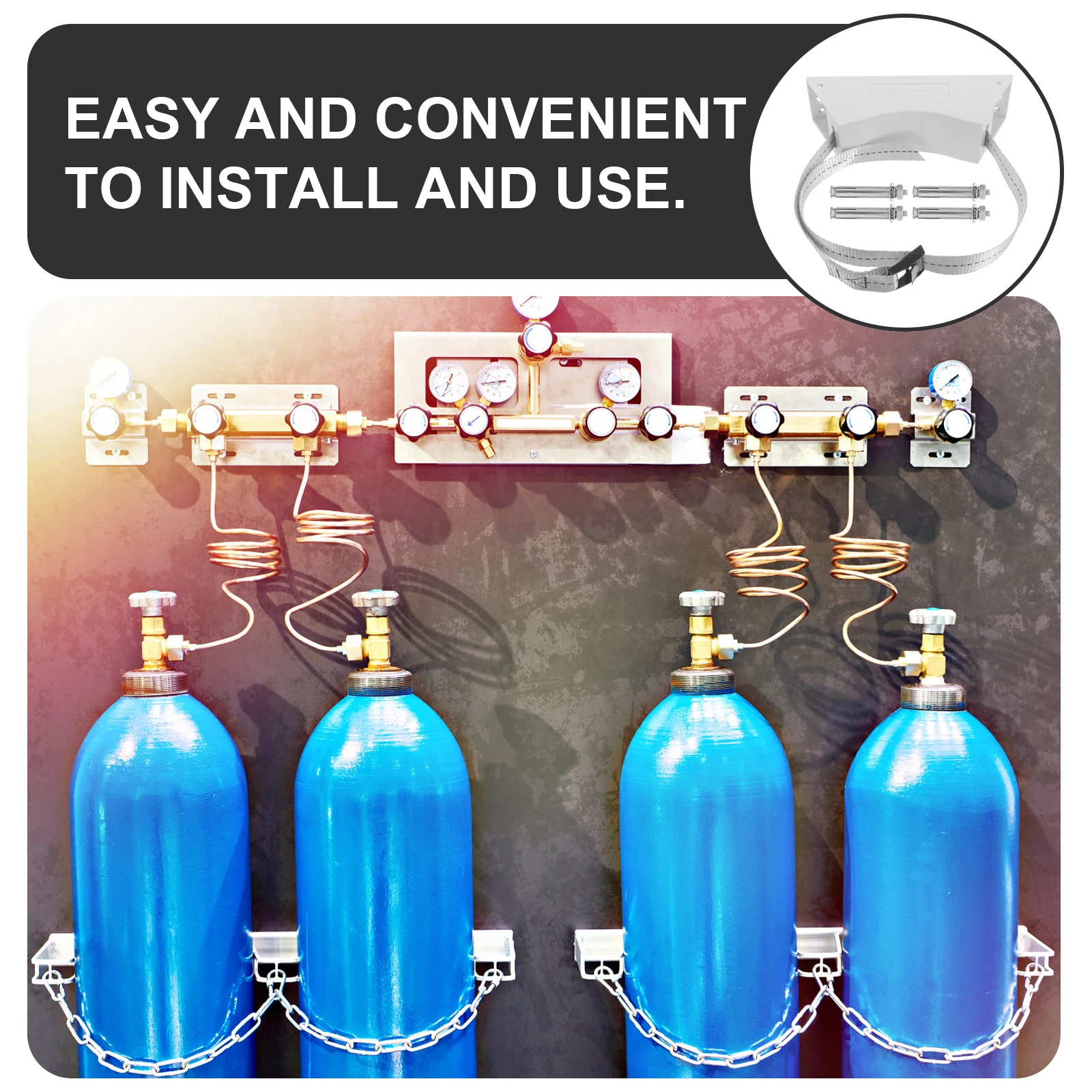 

Gas Bottle Holder Propane Tank Wall Mount Bracket Cylinder Hanger Accessories for Rv Filling