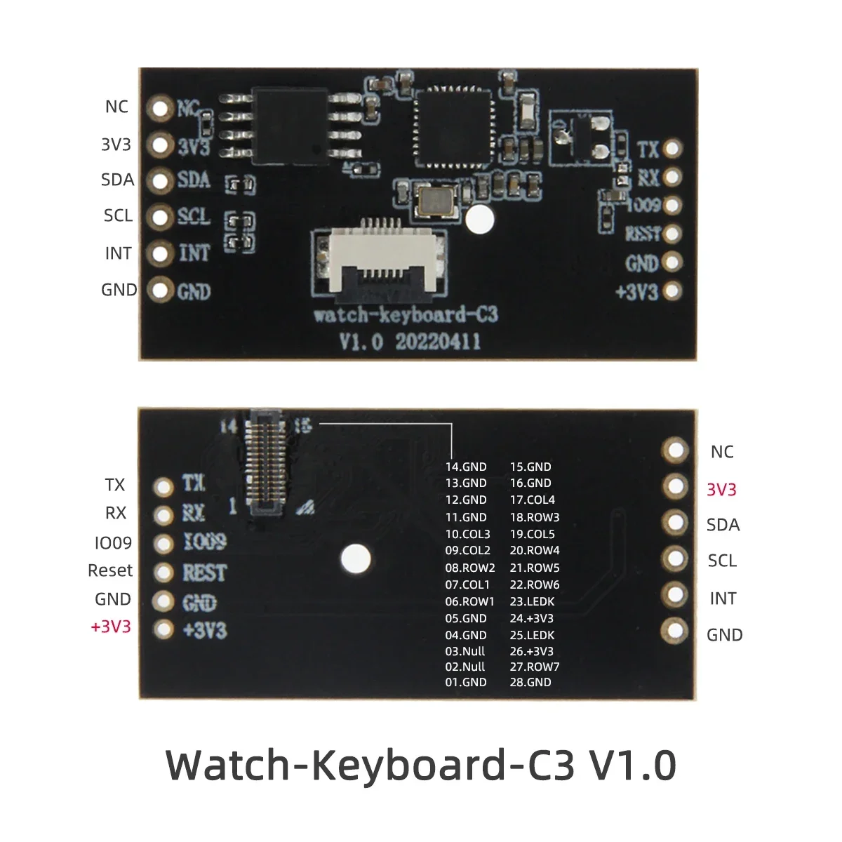 Watch-Keyboard-C3 ESP32-C3 Modulo di espansione T-Watch QWERTY Scheda di sviluppo tastiera MINI wireless Bluetooth