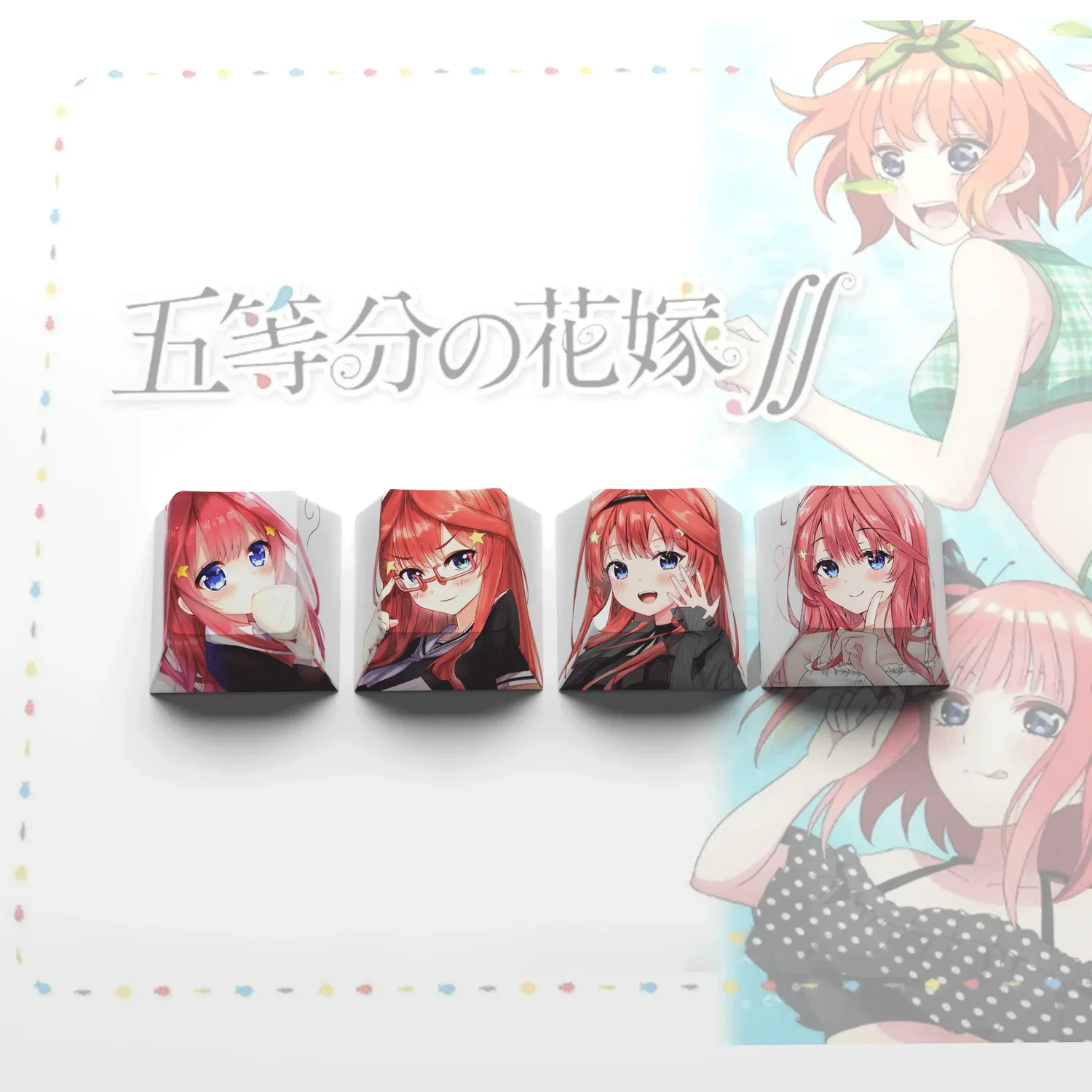 The Quintessential Quintuplets four key keycaps PBT keycaps mechanical keyboard anime customization