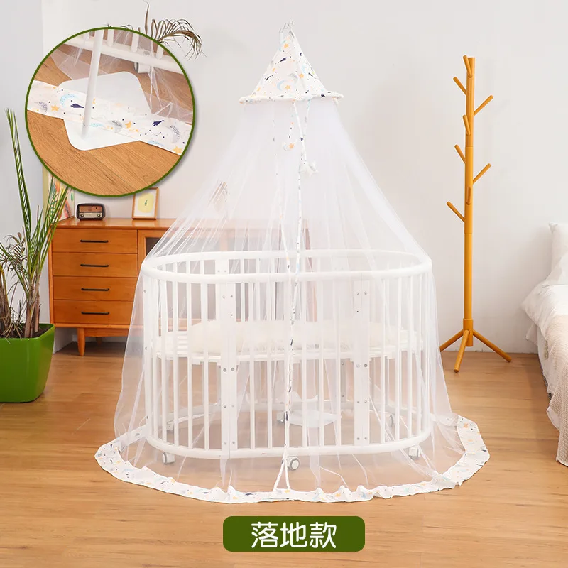 Mosquito Net Baby Stroller Summer Floor Thin Full-cover Closed Round Hanging Baby Bed Princess Style Without Stand