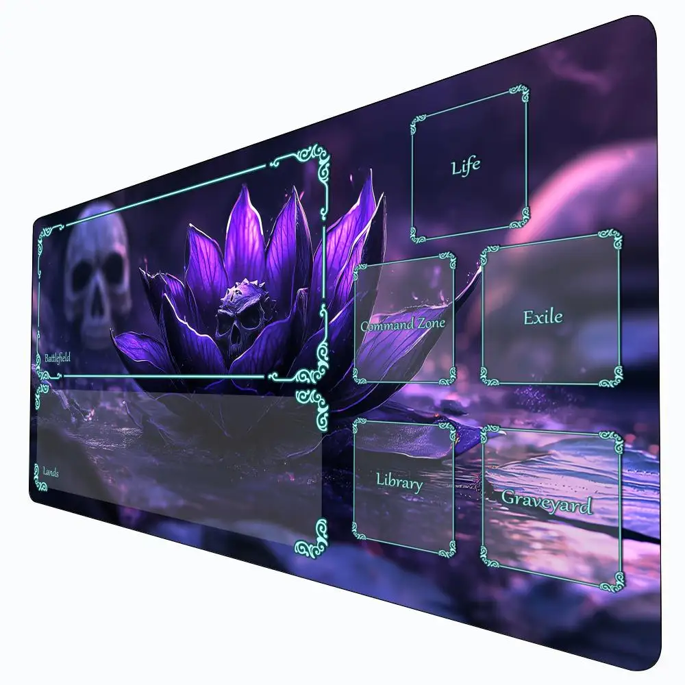 

Игровой коврик Mysterious Skull Lotus MTG для карточных игр Magic, нескользящий, прочный, 35x60 см, для командных игр, коврик для настольных игр TCG