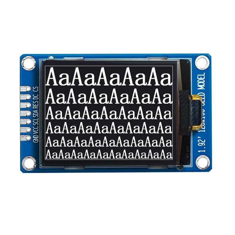 1,92 Zoll oled Display 128*160 Auflösung sh1108 Treiber serieller Bildschirm 7pin spi Schnitts telle