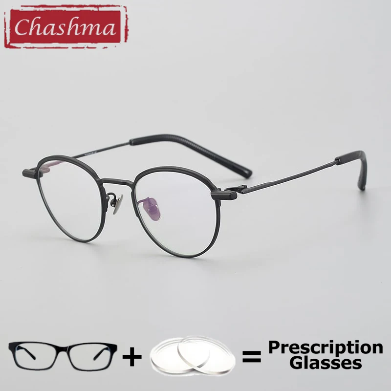 

Женские очки из чистого титана, круглые очки высшего качества, готовые очки в оправе, очки с дужками 145 мм, хорошо для высокого по рецепту