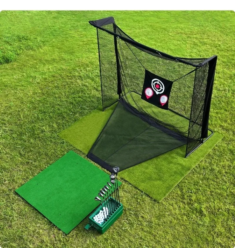 Golf practice net Indoor automatic return net Cutting rod strike cage Tee machine Training set Strike net
