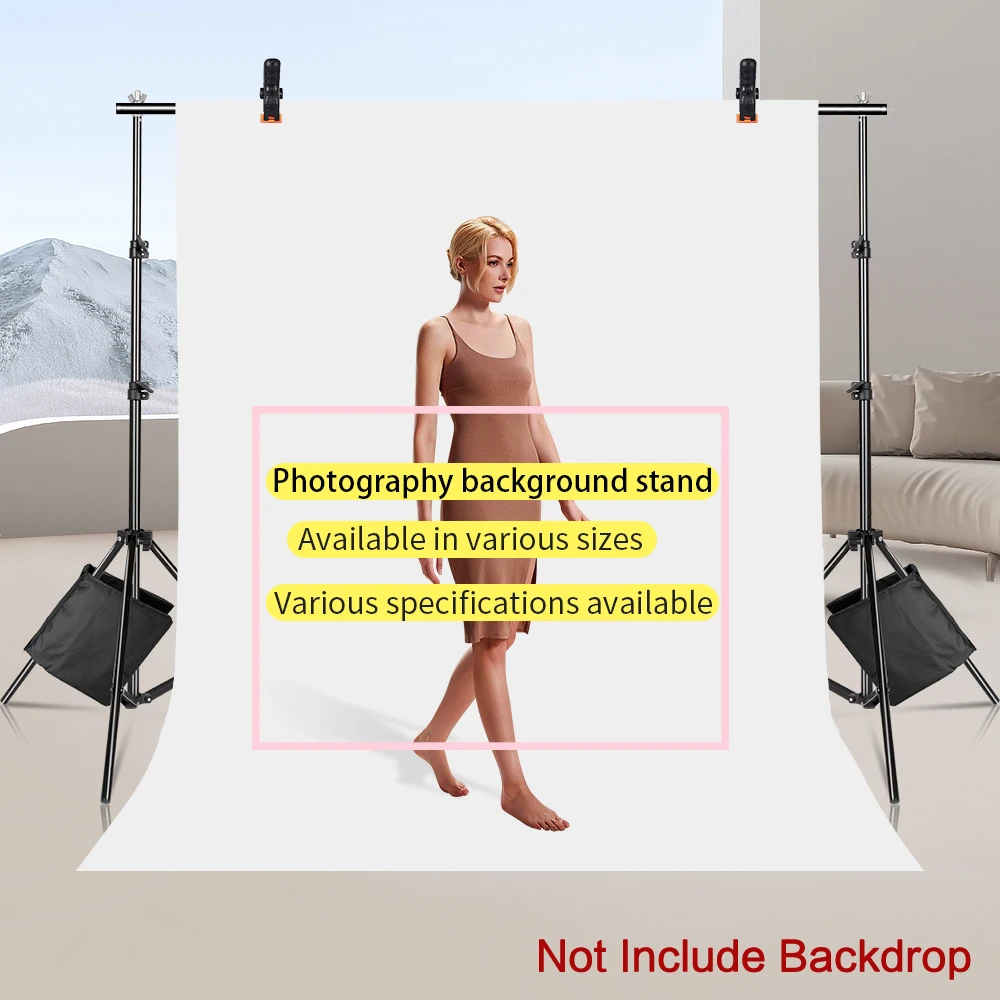 

2.6x3M/8.5x10ft Photo Video Studio Backdrop Background Stand, Adjustable Telescopic Background Support System with Carry Bag