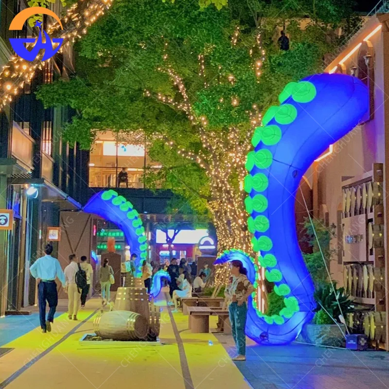 

Надувная модель фиолетового осьминога с щупальцами для наружной рекламы, надувное украшение, реквизит для мероприятий