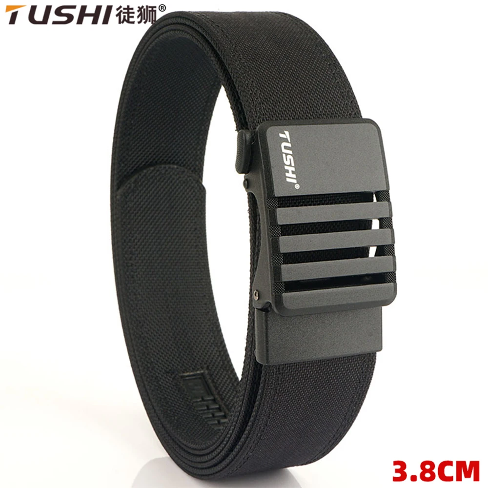 

TUSHI New 1100D Nylon Hard Tactical Belt for Men Metal Automatic Buckle IPSC Gun Belt Military Belt Outdoor Sports Girdle Male