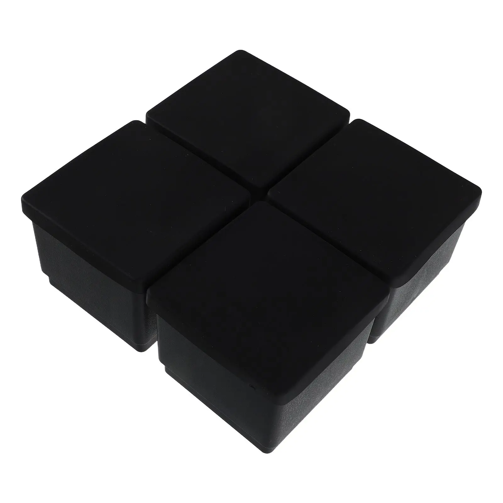 

4 Pcs Furniture Leg Pads Square Thickened Rubber Durable Nonslip Chairs Feet Caps Casters Couch Stool Protectors