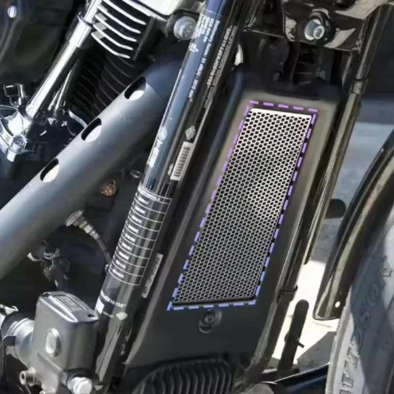 Protective 304 Passivated Stainless Steel Oil Cooler Cover For Motorcycle Frame Body Parts 2018-Later Softail