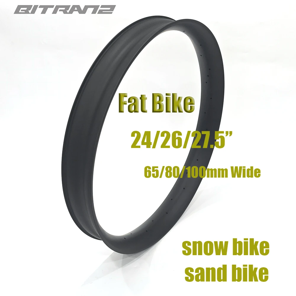 الكربون لايحتاج الدهون الدراجة الحافات 24er 26er 27.5er الثلوج دراجة الرمال دراجة عجلات 28h 32h 36h 65/80/100 مللي متر القرص Tapeless 24 "26" 27.5" #1