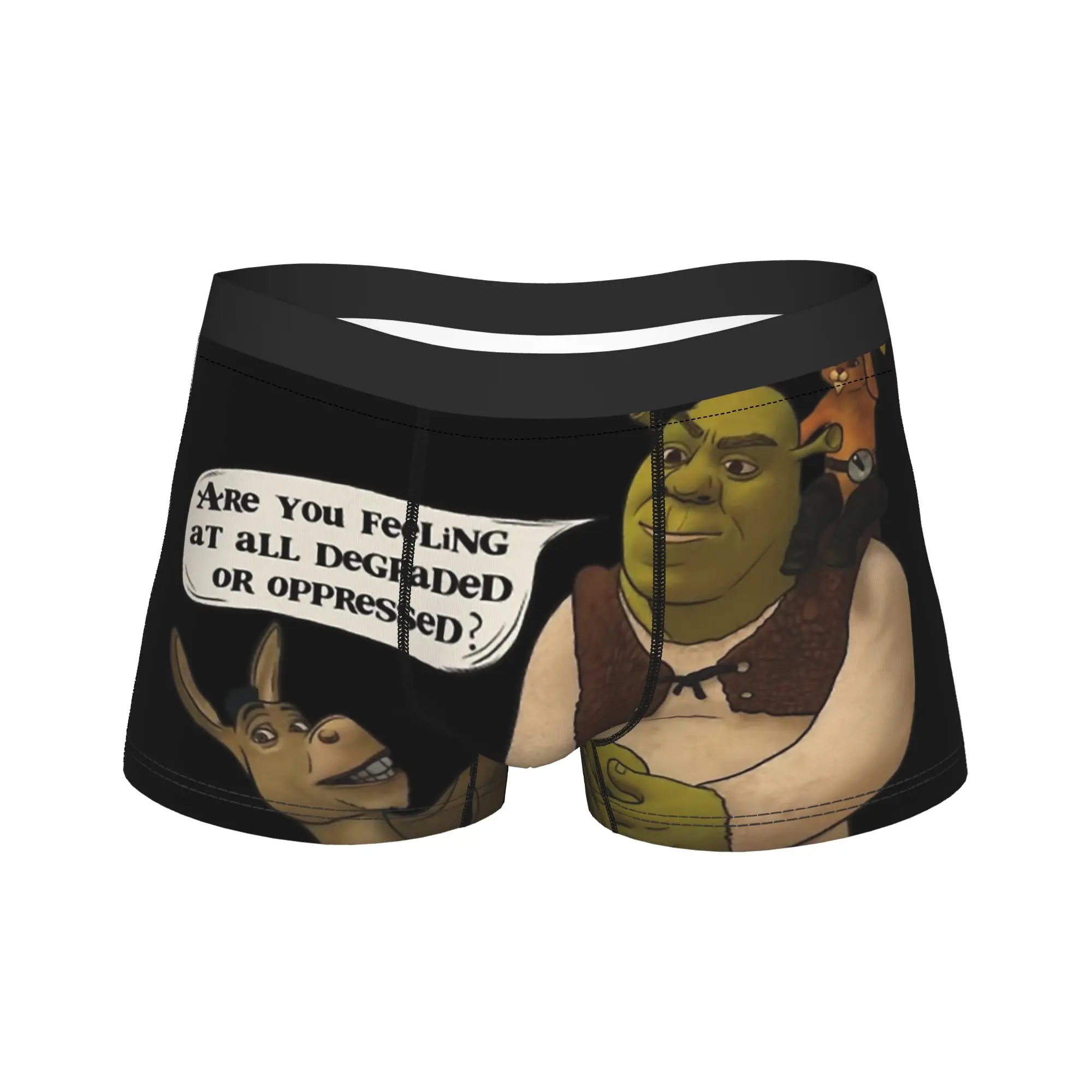 

Men Art Shreks Cartoon Long Underwear Novelty Boxer Briefs Shorts Panties Male Breathable Underpants M-XXL