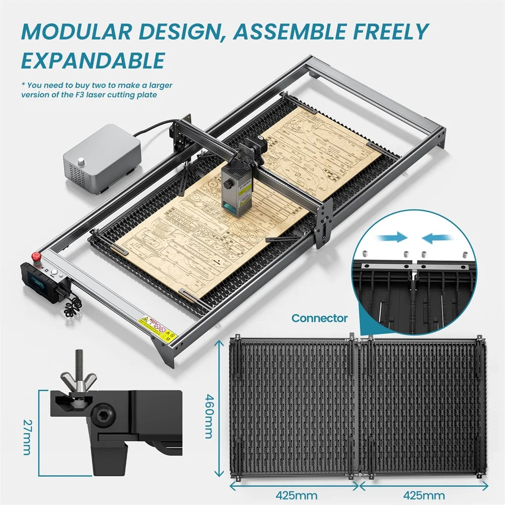 ikier H1 Laser Cutting Honeycomb Board Engraving Working Platform 460*425mm for CO2 or Diode Laser Engraver Cutting Machine