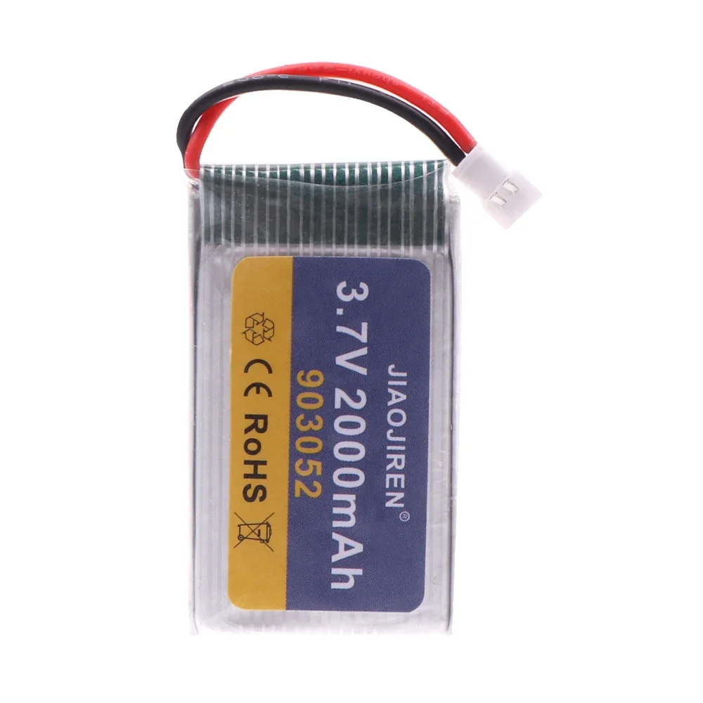 903052   Baterai Lipo 3.7V 2000MAh dan Pengisi Daya untuk Syma X5 X5C X5SW X5SC X5S X5SC-1 M18 H5P RC Quadcopter Bagian 3.7V XH2.54 PLUG