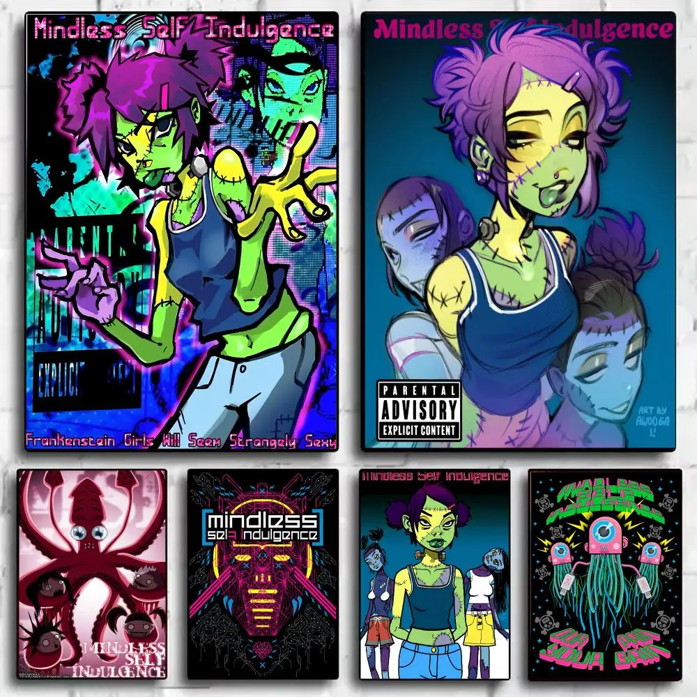 Band M-Mindless Self Indulgence Poster Wall Art Poster Print Decorative Artwork for Bedroom Living Room Office Home Decoration