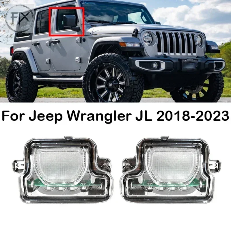 

New！ Car LED Side Mirror Indicator Lamp Rearview Mirror Turn Signal Light For Jeep Wrangler JL 2018 2019 2020 2021-2023 CN EU Ve