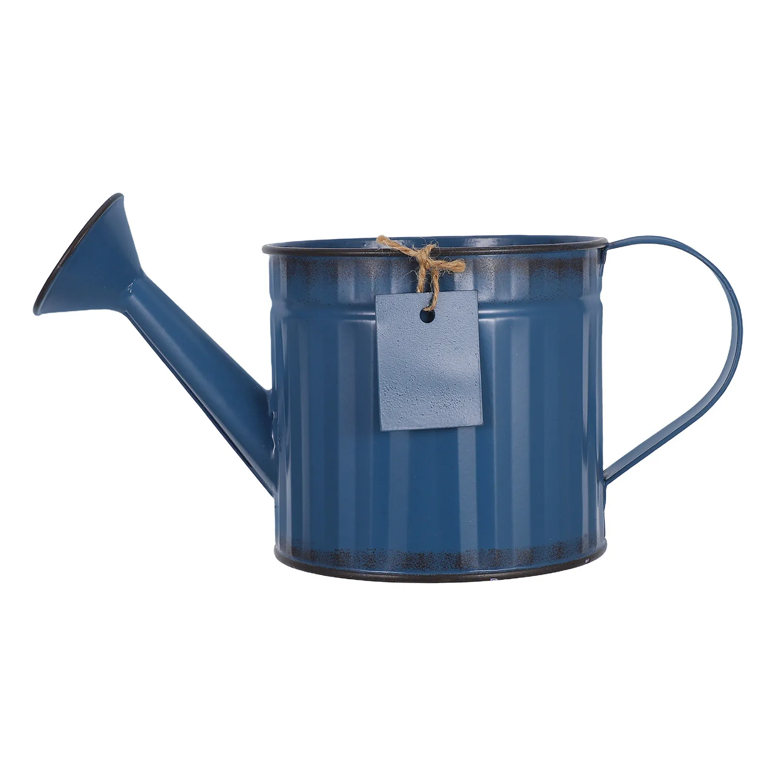 

Vintage Iron Plant Watering Kettle Vertical Stripe Flowerpot Garden Decoration Outdoor Watering Can Tool Water