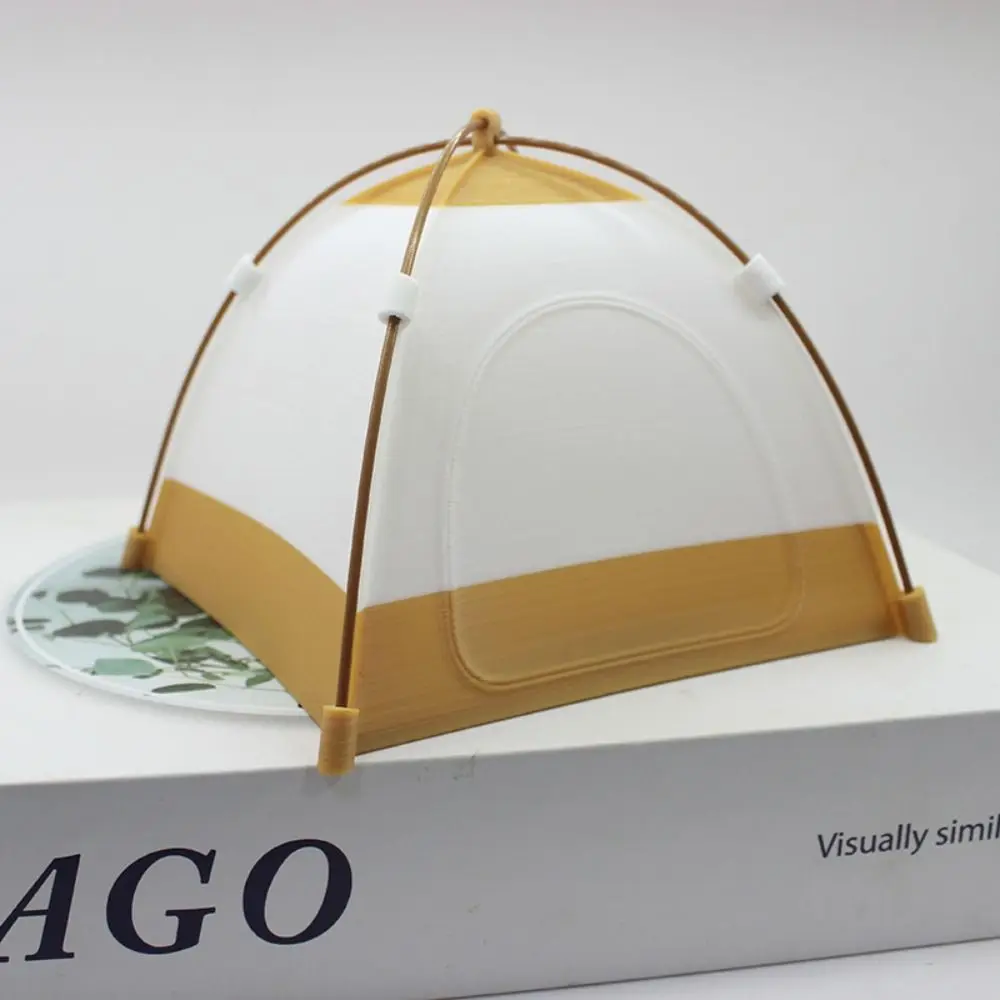 1:12 Schaal Camping Tent Model Oxford Doek Decoratie Gesimuleerde Outdoor Tent Ornament Ob11 Pop Pop Kleine Tent Foto Props