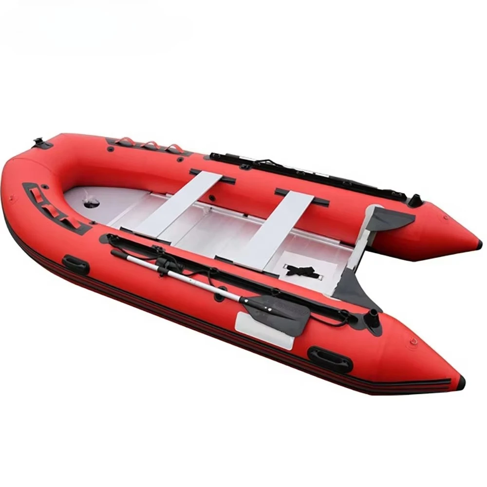 3.8m Portable Inflatable Boat Waterproof Outdoor Water Sports Vessel For Sea Lake Fishing