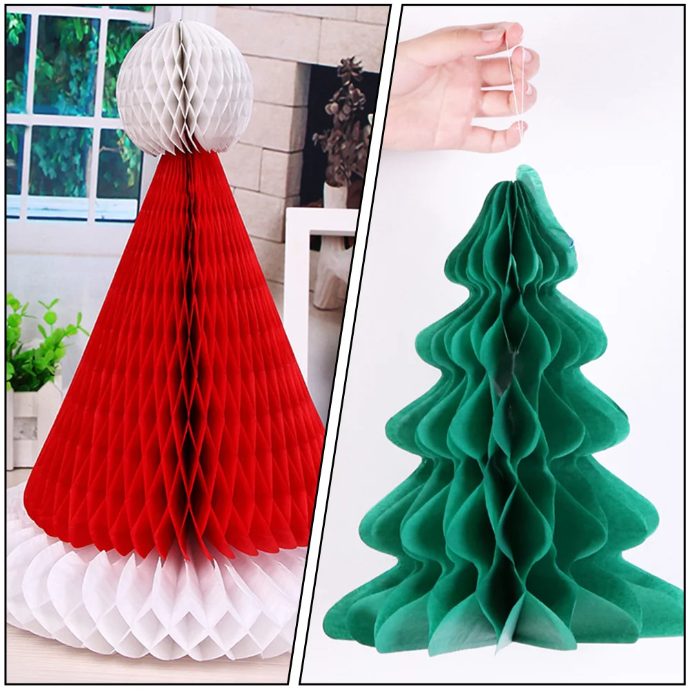 8 قطعة المعلقات عيد الميلاد العسل قبعة عيد الميلاد أشكال شجرة ديكور الحفلات لوازم العسل معلقة الديكورات قلادة عيد الميلاد