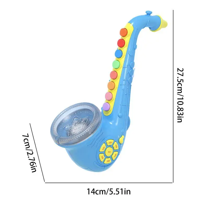 Trumpet Toy Electric Saxophone With Light And Sound Simulated Musical Trumpet Toy Portable Musical Instruments Educational Toy