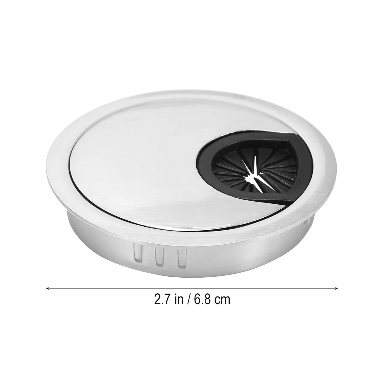 2Pcs Premium Zinc Alloy Cable Cover for Desk 60Mm Hole Organizer with Removable Center Ring Flexible Fit All Cable Sizes Desktop