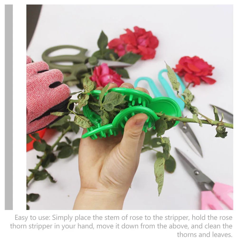

6Pcs Rose Thorn Strippers Professional Design Portable Lightweight Easy to Use Home Florist Floral Classes Rose Thorn Strippers