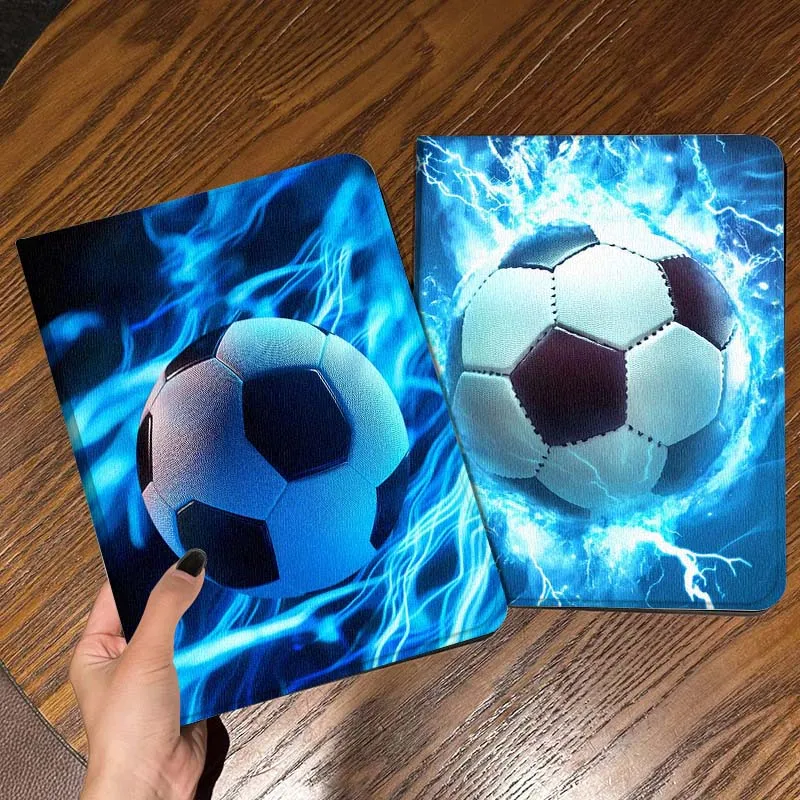 

Football Art Popular Pattern For iPad Pro Air Mini 2 3 4 5 6 7 6th 7th 10th 11th 10.2 9.7 10.5 11 Foldable Tablet Case Gift
