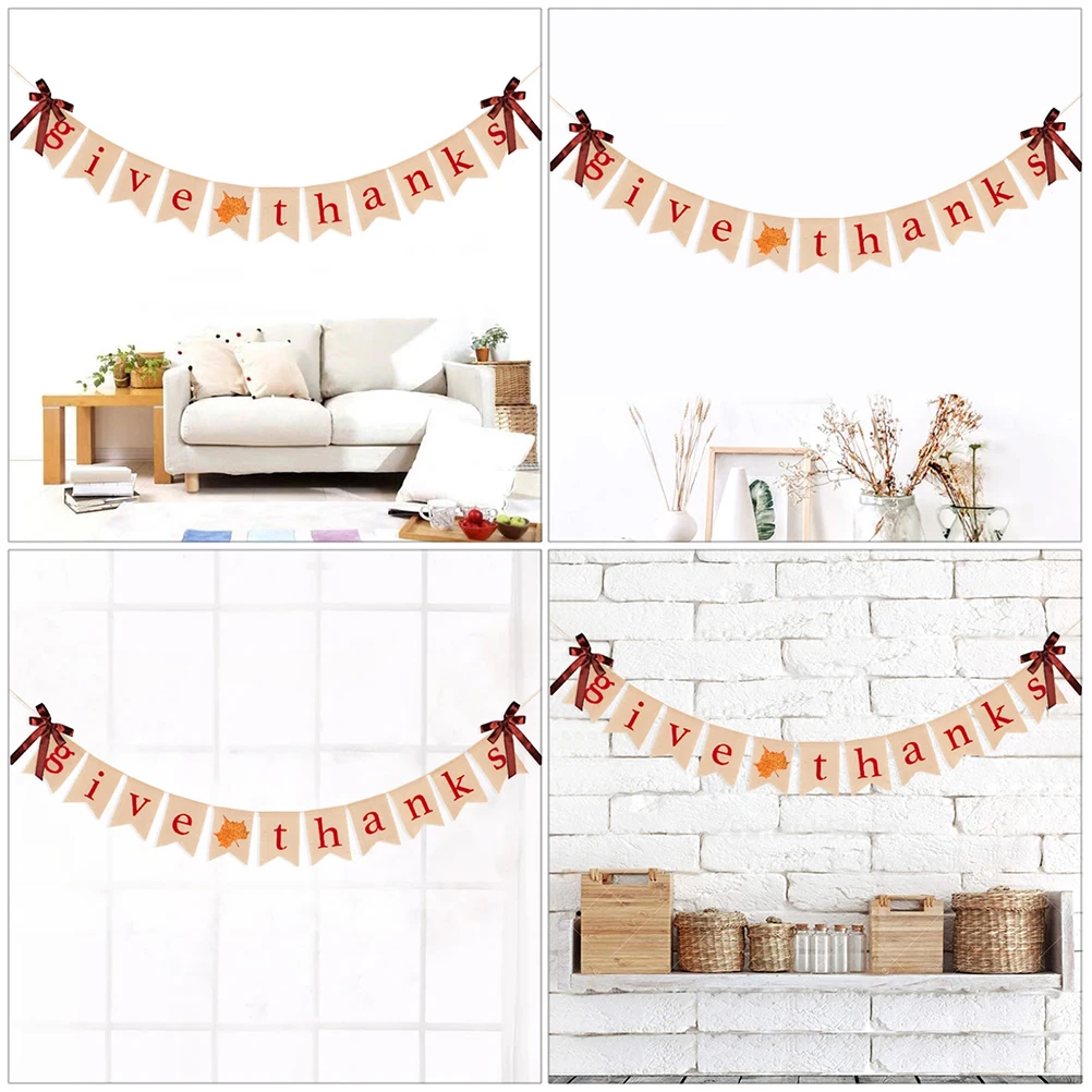 

Fish Tail Flag Thanksgiving Party Decoration Banner Hanging Pendant Letter Design Colorful Party Supplies Bar House Decoration