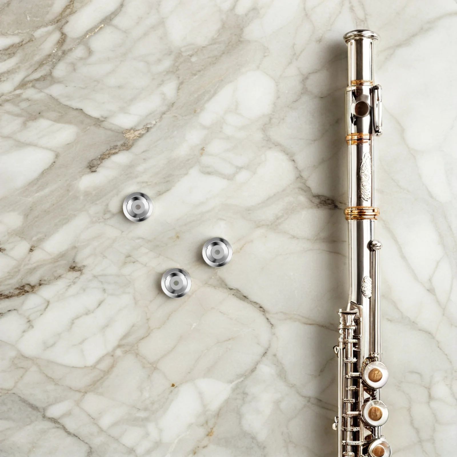 

100Pcs Stainless Iron Tambourine Bells Replacement Drum Cymbal Rings for Percussion Instruments Jazz Drum Cymbal 3.7cm Bright