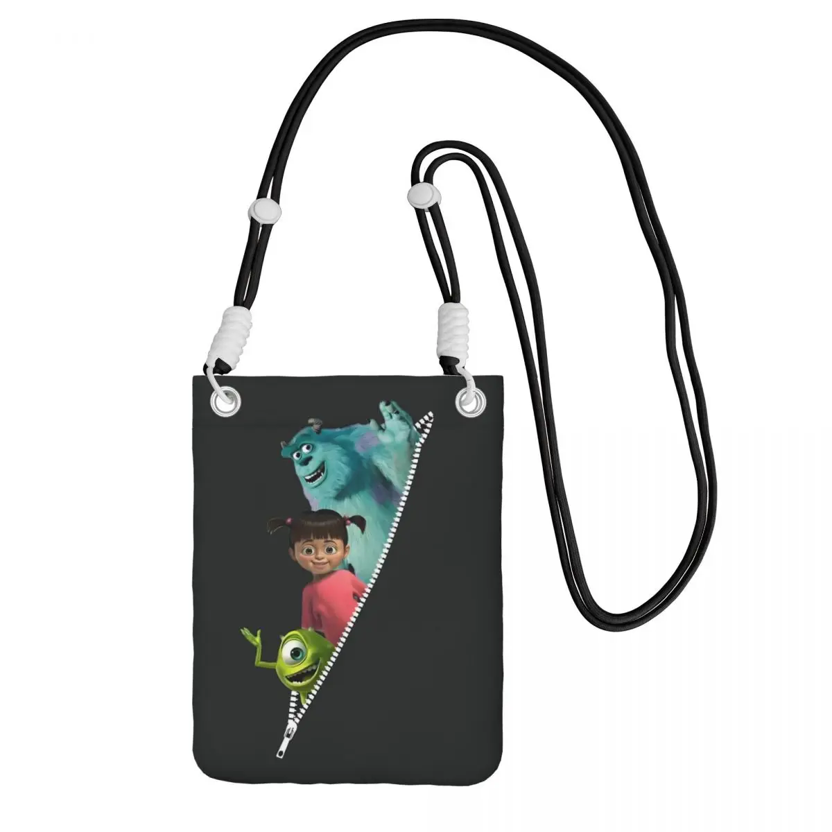 

Custom Monsters University Smart Phone Wallet With Strap Cute Monsters Crossbody Bag Women Men Running Mobile Phone Bag