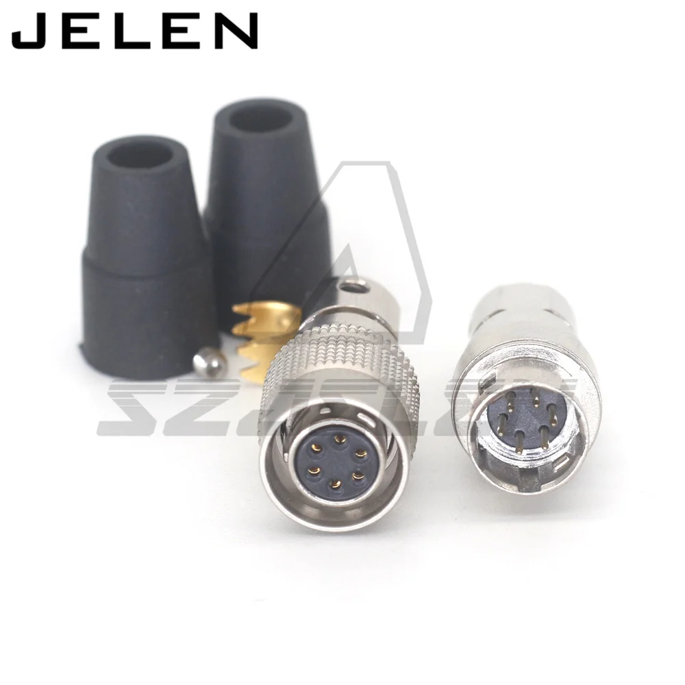 HR10A-7P-6S and HR10A-7J-6P hirose connector Docking power cables, wires, male and female Industrial camera connector
