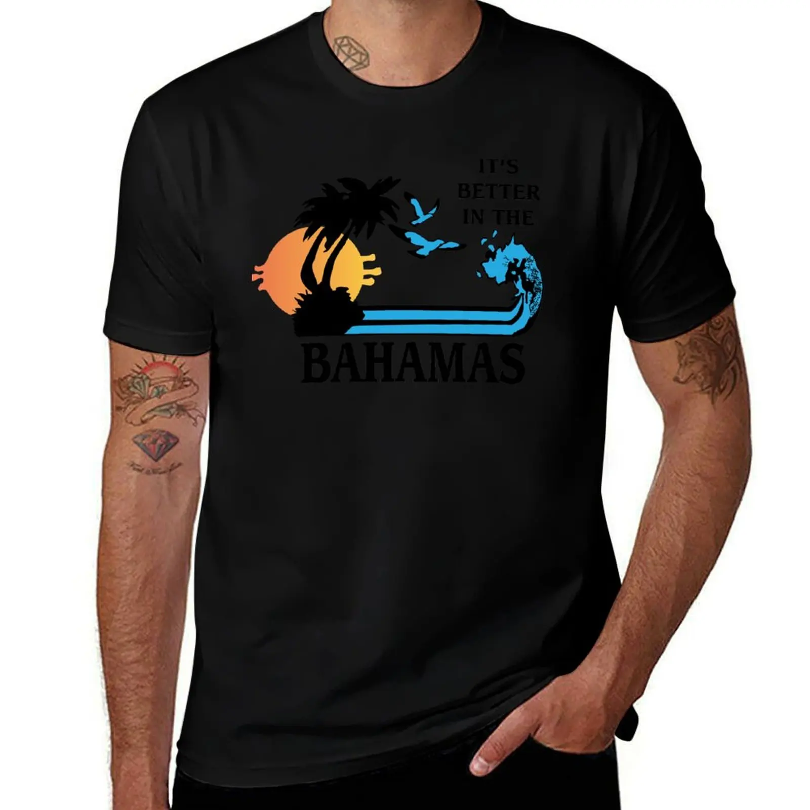 

Step Brothers Bahamas Tee T-Shirt for a boy blue archive cheap stuff oversizeds mens graphic t-shirts