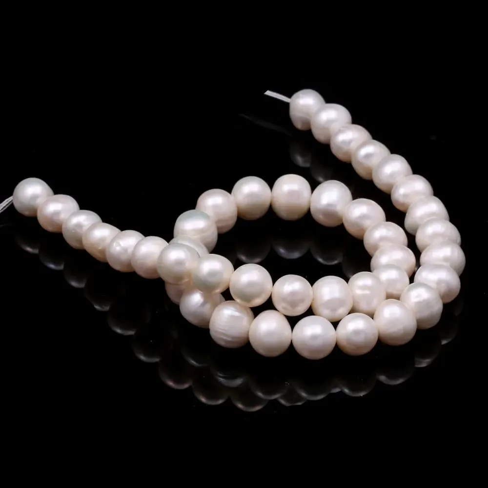 10-11mm Round Spacer Beads Natural Freshwater Pearls Beads for Jewelry Making Supplies DIY Women Necklace Bracelet Accessories