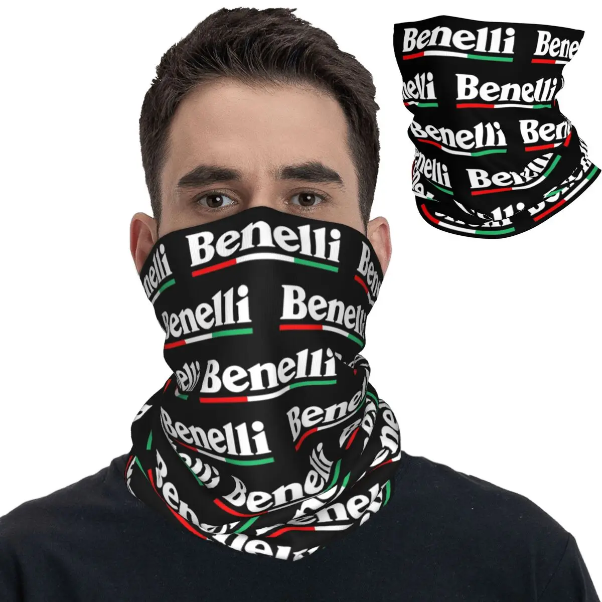 Balaclava estampada para homens e mulheres, máscara facial, lenço, bandana quente, bandana de equitação, moto clube, capa para pescoço adulto, inverno