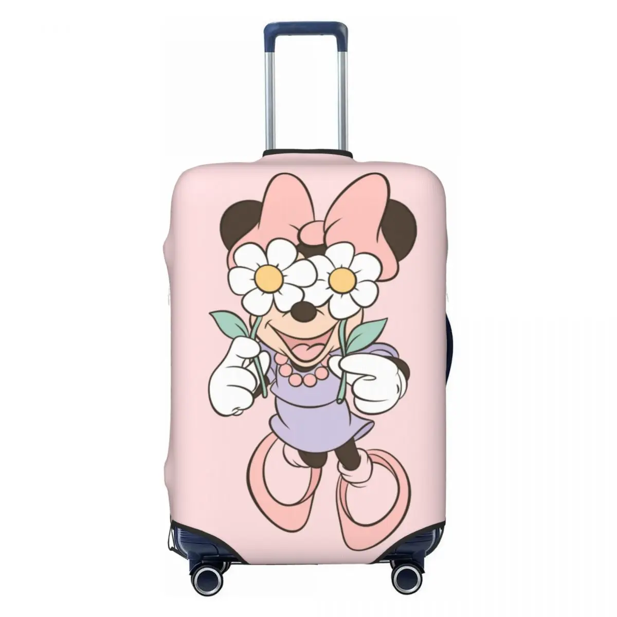 Cute Minnie Mouse Luggage Covers For Suitcases Travel Suitcase Cover Protector Fit 18-32 Inch Luggage