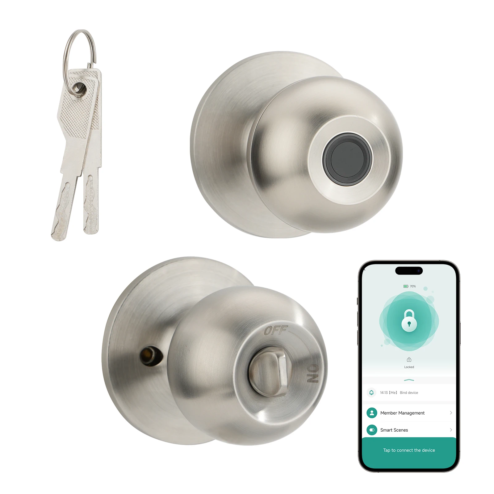 Viladepot Smart Lock Keyless Entry Door Lock Fingerprint APP Control Smart Door Lock Deadbolt Lock Interior Door 1