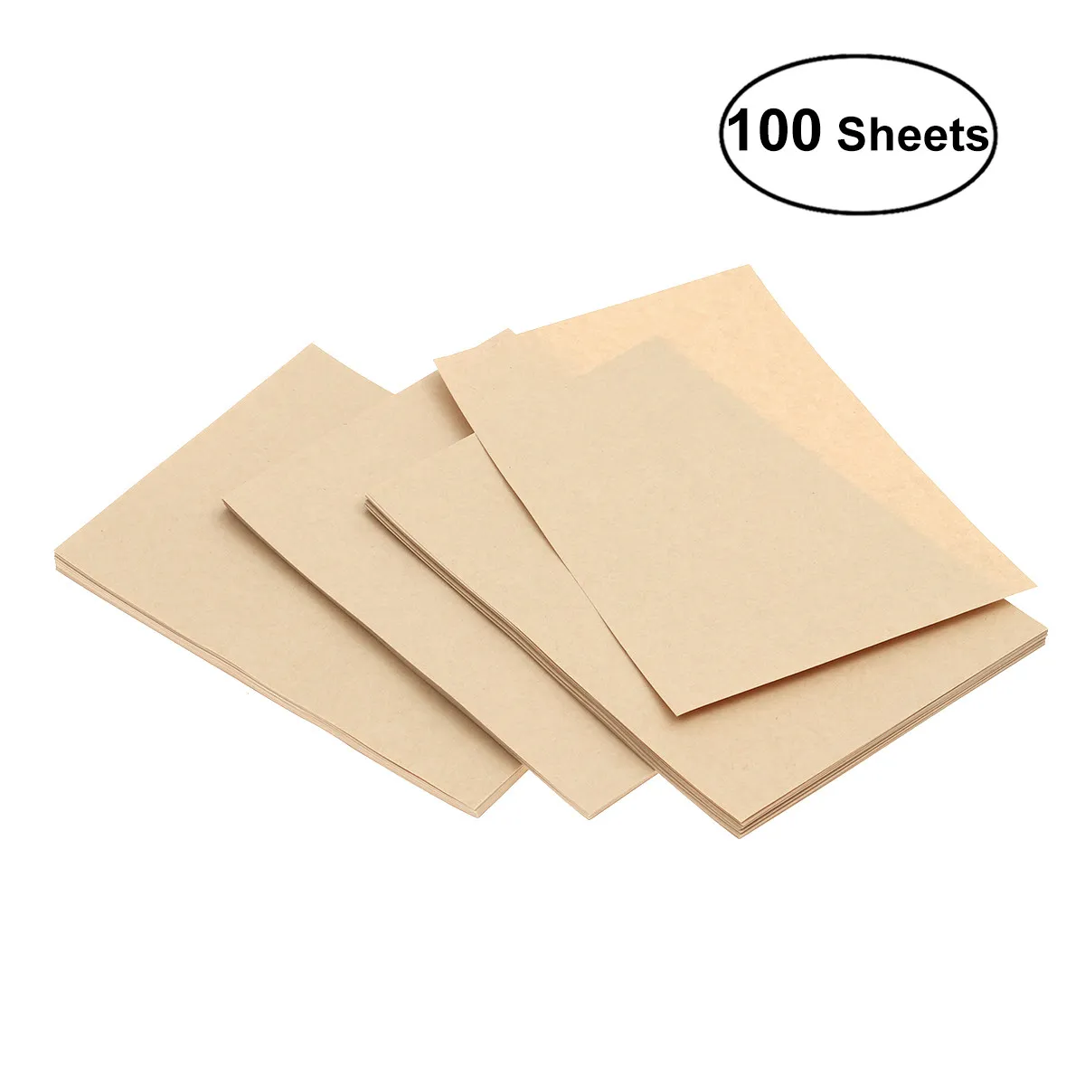 100Sheets Vintage Kraft Letter Writing Paper Retro Lined Stationery Letter Sets for Calligraphy Graffiti Notes Old Fashioned 5
