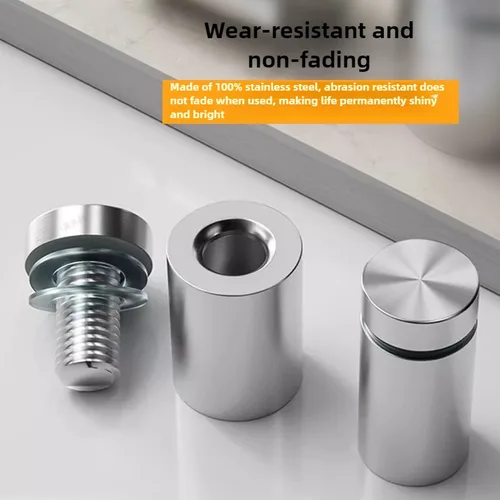 Imagen 2 del producto 4 Uds sujetadores de vidrio 12/16/19/25/40mm acero inoxidable acrílico publicidad separadores Pin clavos cartelera tornillos de fijación Hardware