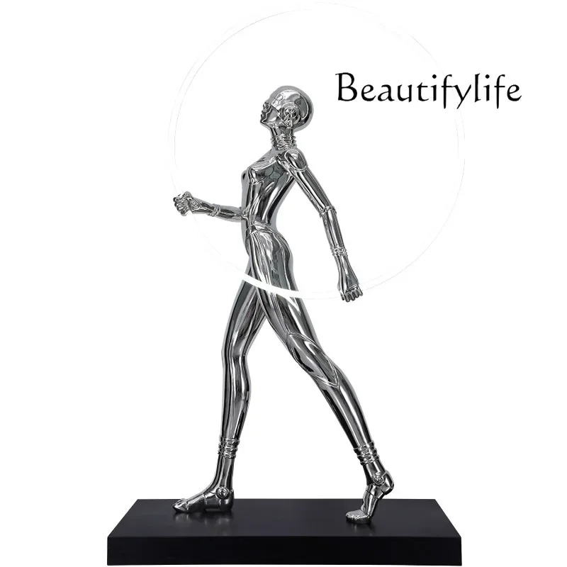 

Large abstract art porch aisle hotel lobby floor-to-ceiling ornaments living room figure sculpture