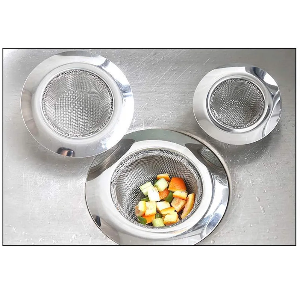 

Сетчатый фильтр-сетка из нержавеющей стали для раковины, средний, круглый, для кухни и ванной, подходит для большинства измельчителей отходов, без сборки