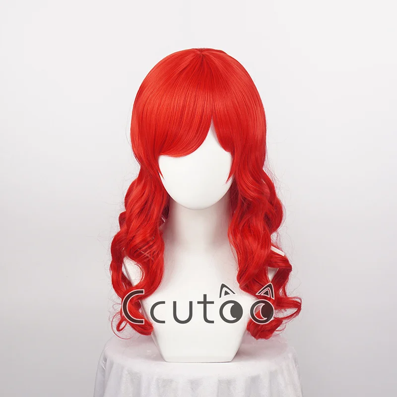 

Хэллоуин Аниме Русалочка Принцесса Ариэль Косплей Парик Хэллоуин Play Парик Вечеринка Сцена Синтетические Красные Волнистые Волосы + Кепка Для Парика