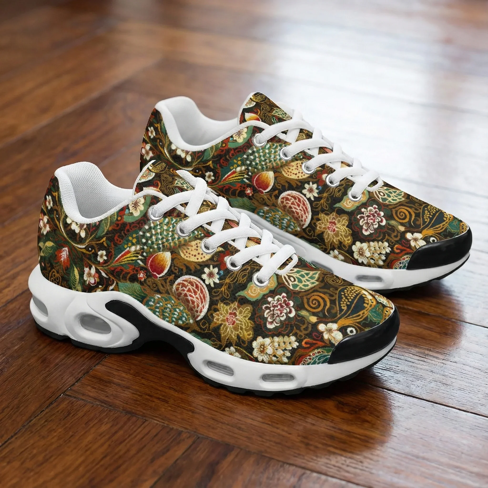 

Кроссовки в стиле мексиканского народного искусства с воздушной подушкой, дышащим сетчатым верхом, для мужчин и женщин, спортивная обувь.