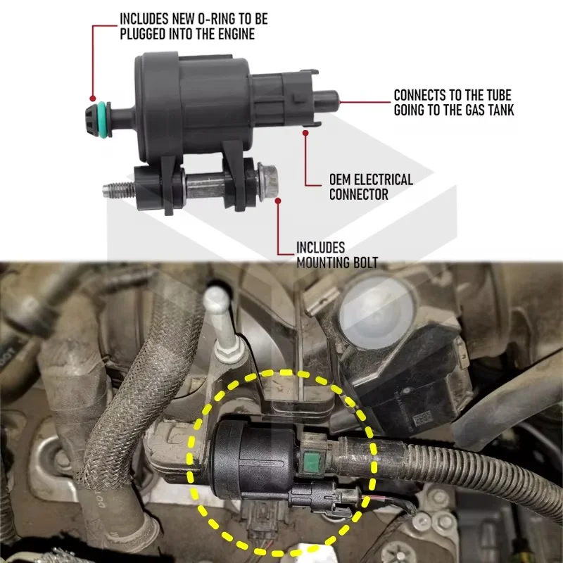 Válvula de purga de recipiente de vapor 911-082 214-2137 12610560 12690512 para Buick Cadillac Chevrolet GMC Saturn 55593172 0280142548 CP612