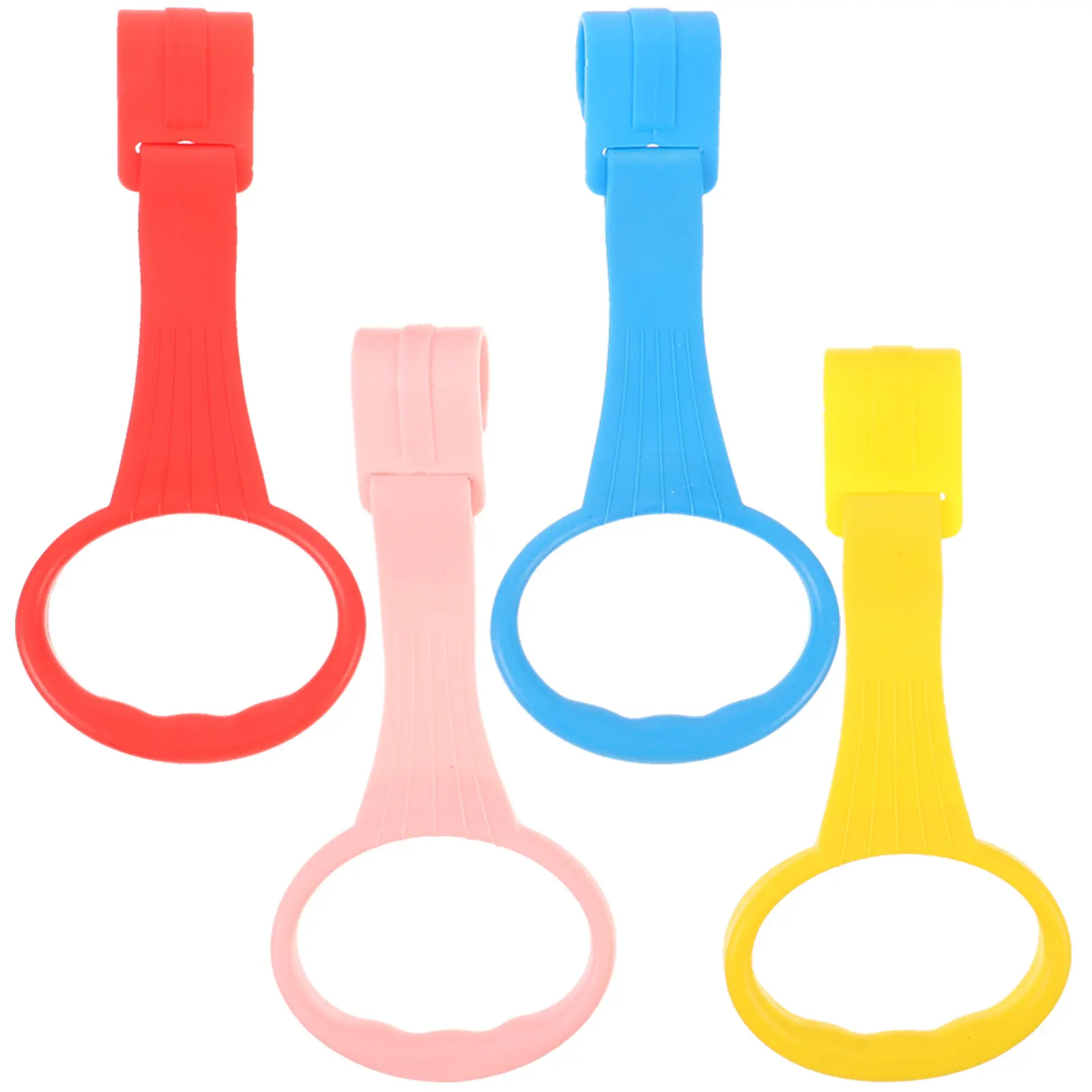 4 anelli per culla per bambini, bordi lisci, impugnatura comoda, facile da usare, leggero, portatile, strumento per l'allenamento della deambulazione dei bambini