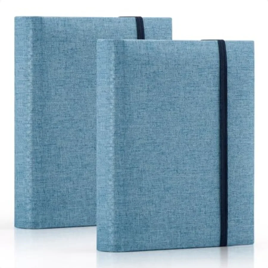 

2 PACK Photo Album 4x6, Small Mini 4x6 Photo Album 100 Pocket Photo Book Small Mini Photo Book Picture Book Vertical Linen Cove