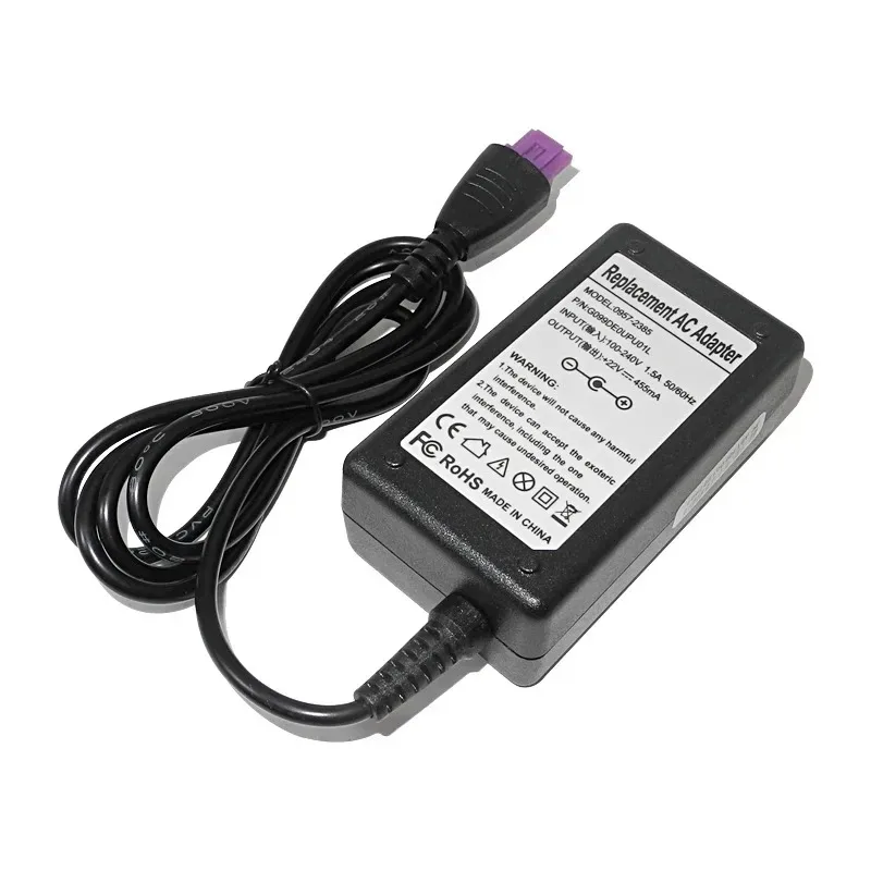 1PCS 0957-2385 AC Adapter Charger Power Supply 22V 455mA for HP 1010 1012 1510 1512 1513 1514 1518 2515 2540 2541 2542 2543 2544