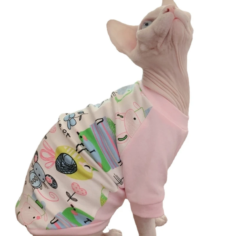 New Summer Thin Cotton Cat T-shirt Vest Breathable and Refreshing Sphinx for Cat German Clothes