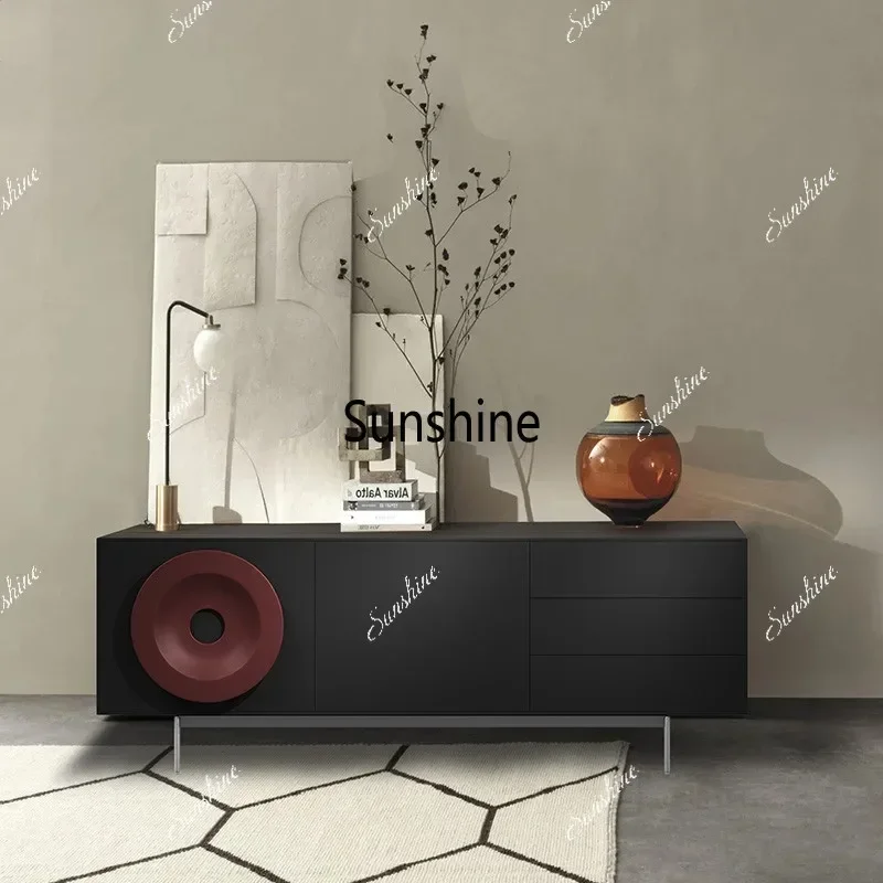 Italian minimalist paint TV cabinet Modern minimalist audio-visual cabinet*/