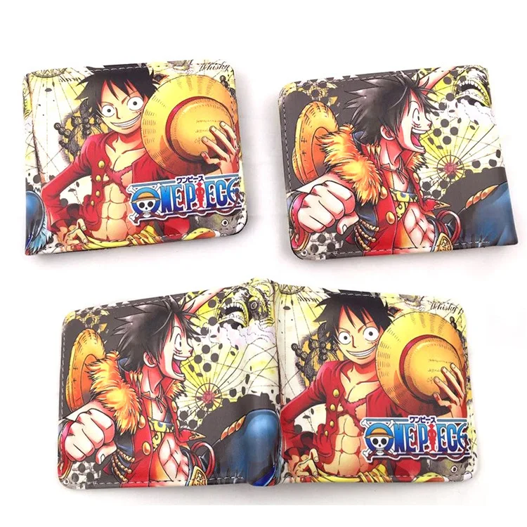 One Piece Anime Short Embossed Purse Pu Cartoon Short Wallet Tony Chopper Monkey Luffy Figure Bags Kawaii Purse Gifts